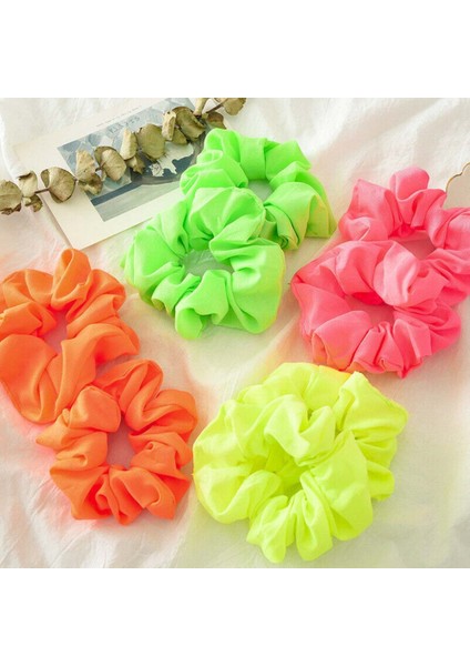 Gül Kırmızı Tarzı Kadınlar Için Neon Renkli Saç Tokası Kuyruk Tutucu Başlık Saç Aksesuarları Saç Lastikleri (Yurt Dışından) modelleri