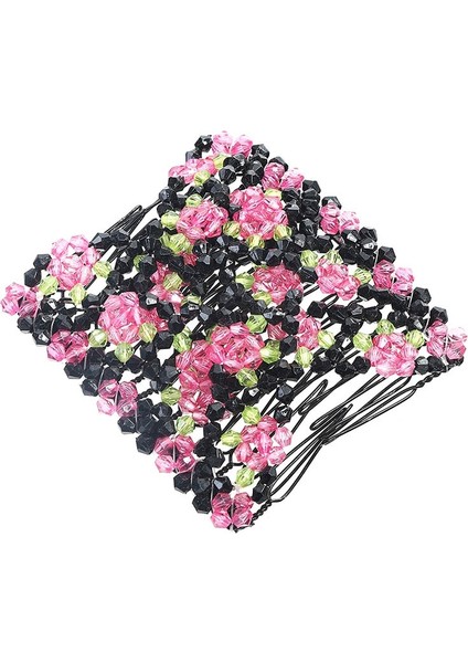 Kahverengi Tarzı Kadın Kızlar Için Incili Çiçekli Saç Tokası Saç Tokası Elastik Çift Saç Tarak Klipsi Saç Aksesuarları (Yurt Dışından) fiyatları