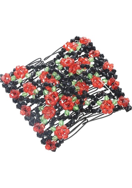 Kahverengi Tarzı Kadın Kızlar Için Incili Çiçekli Saç Tokası Saç Tokası Elastik Çift Saç Tarak Klipsi Saç Aksesuarları (Yurt Dışından) fırsatları