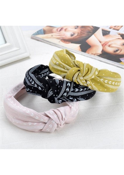 Gök Mavisi Tarzı Kadın Moda Şık Kumaş Düğüm Moda Yapraklar Geniş Saç Bandı Başlık Saç Aksesuarları (Yurt Dışından) indirimleri