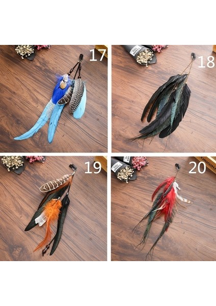 No.17 Boyutu Kadın Tüy Taç Tarak Toka Hindistan Boho Saç Bandı Başlık Bohem Fırfır Saç Aksesuarları Halk Saç Tokası (Yurt Dışından) modelleri