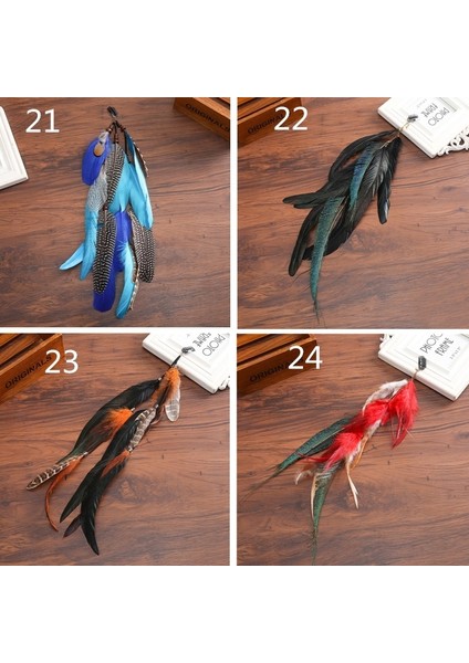 No.17 Boyutu Kadın Tüy Taç Tarak Toka Hindistan Boho Saç Bandı Başlık Bohem Fırfır Saç Aksesuarları Halk Saç Tokası (Yurt Dışından) fırsatları