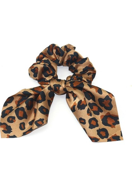 Kahverengi Tarzı 1 Bilgisayar Kadın Kadife Leopar Kulaklı Saç Bantları Tavşan Saç Tokaları (Yurt Dışından)