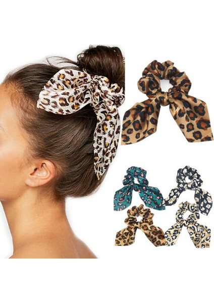 Kahverengi Tarzı 1 Bilgisayar Kadın Kadife Leopar Kulaklı Saç Bantları Tavşan Saç Tokaları (Yurt Dışından) fiyatları