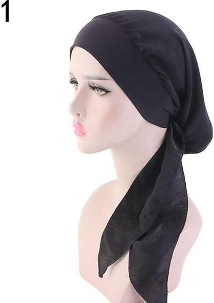 No.11 Boyutu Yeni Müslüman Kadın Pamuk Baskılı Ön-Bağlı Turban Şapka Kanser Şapkası Başlık Başörtüsü Saç Aksesuarları - E-Ticaret Başlığı (Yurt Dışından) modelleri