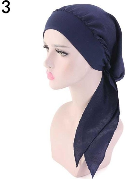 No.11 Boyutu Yeni Müslüman Kadın Pamuk Baskılı Ön-Bağlı Turban Şapka Kanser Şapkası Başlık Başörtüsü Saç Aksesuarları - E-Ticaret Başlığı (Yurt Dışından) indirimleri