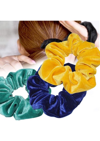 20 Adet Kadın Veya Kızlar Için Kadife Elastik Saç Bantları Toka Renk Rastgele (Yurt Dışından) modelleri