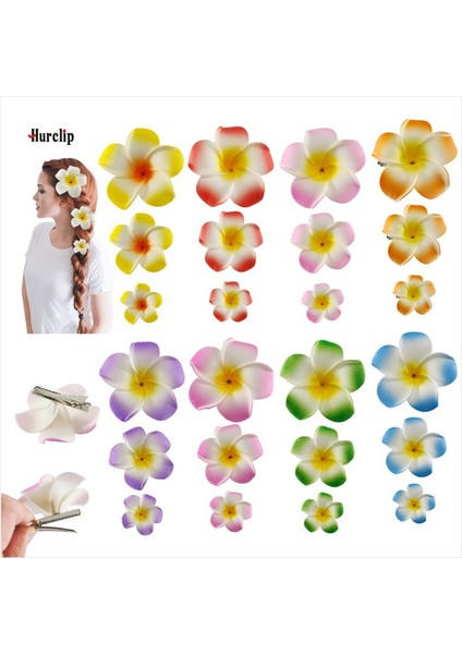 Sarı Stil Köpük Hawai Plumeria Çiçeği Toka Frangipani Çiçek Gelin Saç Tokası Kadınlar Seyahat Tatil Parti Gereksinimleri (Yurt Dışından) fiyatları