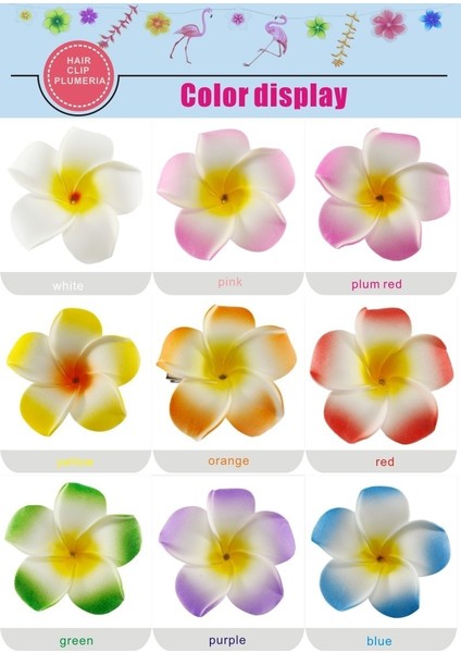 Sarı Stil Köpük Hawai Plumeria Çiçeği Toka Frangipani Çiçek Gelin Saç Tokası Kadınlar Seyahat Tatil Parti Gereksinimleri (Yurt Dışından) modelleri