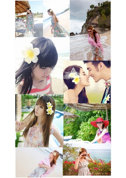 Sarı Stil Köpük Hawai Plumeria Çiçeği Toka Frangipani Çiçek Gelin Saç Tokası Kadınlar Seyahat Tatil Parti Gereksinimleri (Yurt Dışından) indirimleri