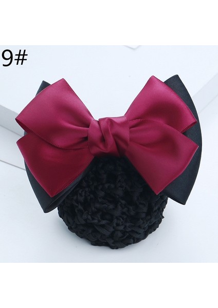 12 Çizgili Mavi Saten Fiyonk Tül Çanta Saç Tokası Profesyonel Fiyonk Tül Kapak Saç Aksesuarları (Yurt Dışından) modelleri