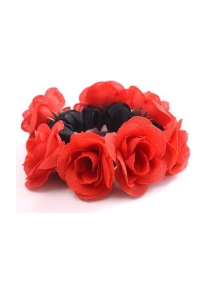 Mor Tarzı Büyük Gül Çiçeği Lastik Saç Tutucuları Kızlar Kadınlar Sevimli Bağcıklar Kumaş Sıcak Taçlar Düğün Saç Aksesuarları (Yurt Dışından) indirimleri