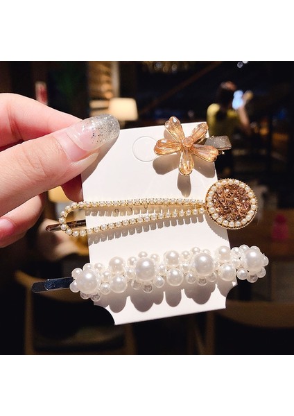 No.7 Boyutu Kadın Kızlar Zarif Tam Boncuklu Geometrik Saç Tokaları Tatlı Saç Aksesuarları - E-Ticaret Mağazası (Yurt Dışından)