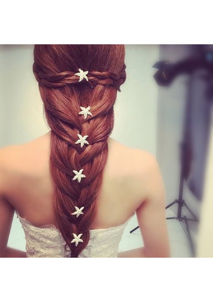 Beyaz Stil 6 Adet Yeni Stil Kız Çocuklarının Denizyıldızı U Şekilli Topuz Örgü Tacı Düğün Parti Elbise Tokası Saç Aksesuarları (Yurt Dışından) modelleri