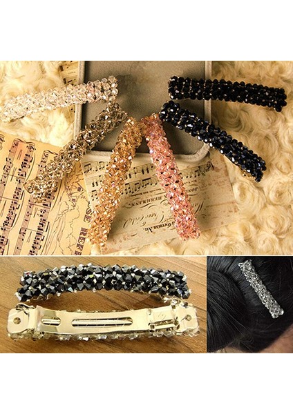 Gümüş Gri Tarzı Bir Kadın Kız Moda Taşlı Saç Aksesuarı El Yapımı Tam Kristal Saç Tokası Toka - E-Ticaret (Yurt Dışından) fiyatları