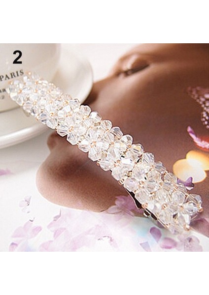 Gümüş Gri Tarzı Bir Kadın Kız Moda Taşlı Saç Aksesuarı El Yapımı Tam Kristal Saç Tokası Toka - E-Ticaret (Yurt Dışından) modelleri