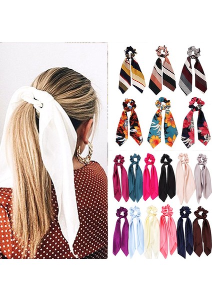 No.26 Boyutu Kadınlar Için Vintage Büyük Elastik Kurdele Tokalı Baskılı Kumaş Saç Lastikleri Tutucu Saten Saç Bantları Saç Aksesuarları (Yurt Dışından) fiyatları