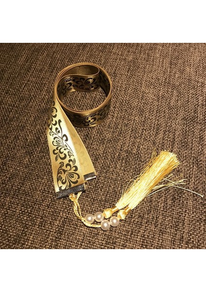 Altın Tarzı Çin Eski Tarz Nakışlı Saç Bandı Hanfu Saç Kurdelesi Şifon Saç Tokası Geleneksel Saç Aksesuarları Bağlama (Yurt Dışından)