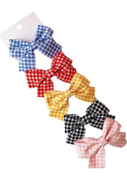 E Kızlar Sevimli Saç Tokası Yay Saç Tokaları Ekose Baskı Saç Tokaları Tokalar Başlık Çocuklar Çocuklar Saç Aksesuarları (Yurt Dışından) indirimleri