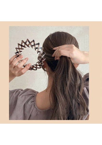 Gri Tarzı Kadın Yeni Moda Saç Tokası Kuş Yuvası At Kuyruğu Saç Tokaları Tomurcuk Top Saç Halkası Saç Tokası - 1 Adet (Yurt Dışından) fiyatları
