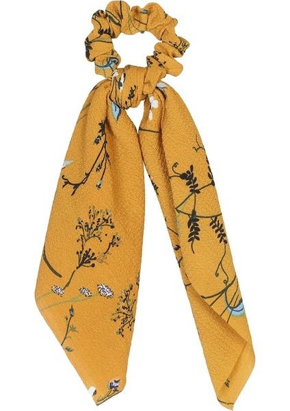 No.1 Boyutu Kadınlar Için Ponytail Eşarp Elastik Saç Tokası Hair Bow Bağları Scrunchies Saç Bantları Çiçek Baskılı Kurdele Saç Bandı (Yurt Dışından)