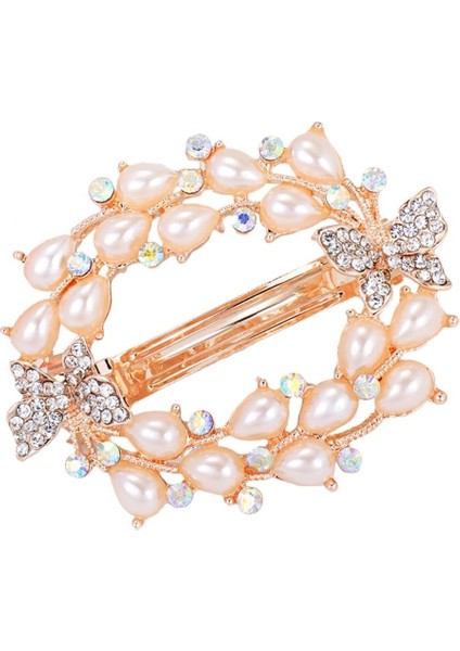 Açık Mavi Stil Kadın Moda Taşlı Kelebek Yaprak Saç Tokası Hairpin- (Yurt Dışından) indirimleri