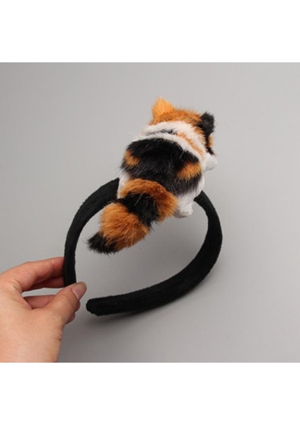 Ekonomi Sürümü Yüksek Sevimli 3D Simülasyon Yatan Kedi Kız Bandı Saç Bandı Parti Tacı Saç Hoop (Yurt Dışından)