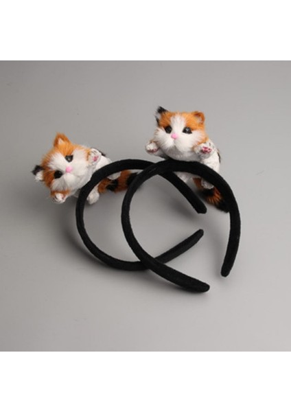 Ekonomi Sürümü Yüksek Sevimli 3D Simülasyon Yatan Kedi Kız Bandı Saç Bandı Parti Tacı Saç Hoop (Yurt Dışından) modelleri