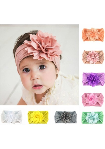 Açık Pembe Tarzı 13 Renkli Sevimli Bebek Taç Çiçek Yenidoğan Bebek Kız Taçları Esnek Çocuklar Toddler Saç Bandı Bebek Saç Aksesuarları (Yurt Dışından)