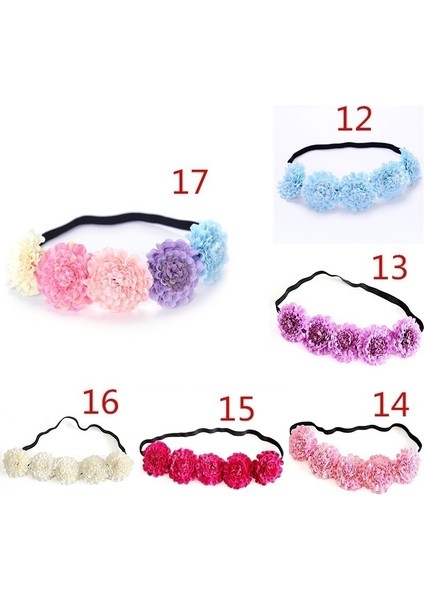 No.28 Boyutu Yeni Bohemia Kadın Düğün Büyük Çiçek Taç Beyaz Dantel Saç Bandı Çiçek Taçları Saç Aksesuarları (Yurt Dışından) fırsatları