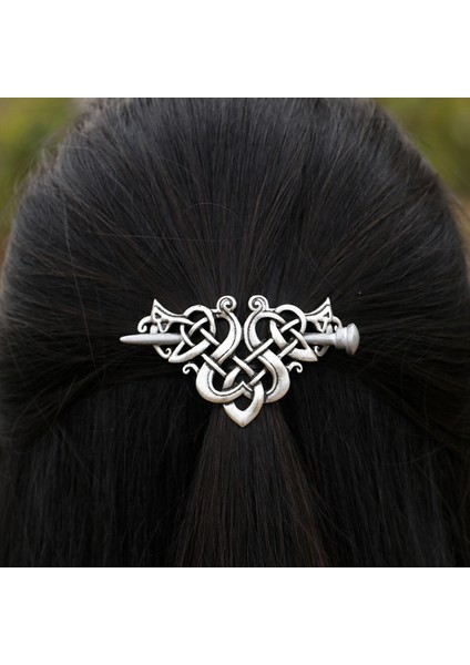 E Viking Vintage Büyük Kelt Düğümleri Tacı Tokalar Saç Tokası Çubuk Kaydırıcı Aksesuarlar F-08 (Yurt Dışından) fiyatları