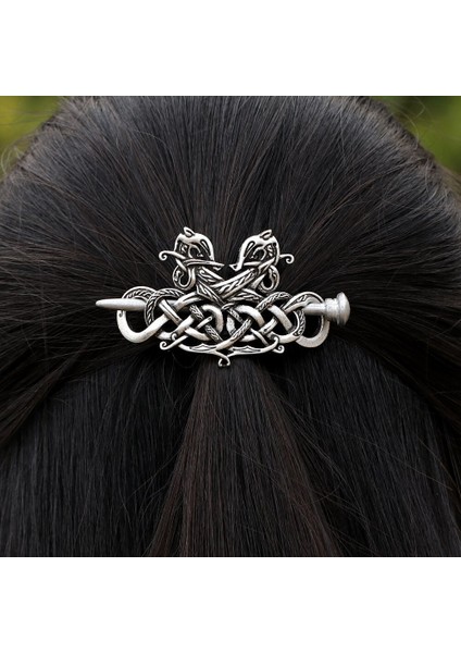 E Viking Vintage Büyük Kelt Düğümleri Tacı Tokalar Saç Tokası Çubuk Kaydırıcı Aksesuarlar F-08 (Yurt Dışından) modelleri