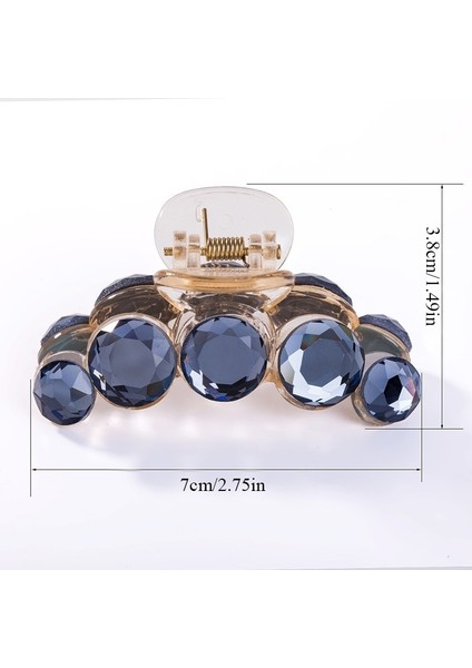 Beyaz Stil Kadın Kristal Plastik Saç Tokası Yengeç Kelepçe Barrettes Şık Üst Klip Saç Tokası (Yurt Dışından) fırsatları