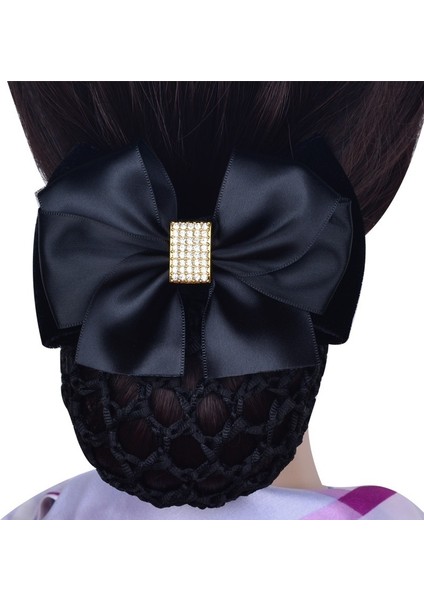 Mor Tarzı Saten Taşlı Kurdele Tokalı Saç Tokası Ağ Fileli Kurdele Topuz File Saç Tokası (Yurt Dışından) modelleri