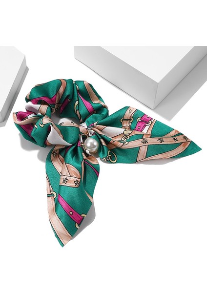 Numara 5 Kadın Kızlar Için Yeni Şifon Kurdele Elastik Saç Bantları Inci Tokalar Saç Aksesuarları (Yurt Dışından)