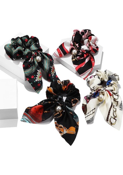 Numara 5 Kadın Kızlar Için Yeni Şifon Kurdele Elastik Saç Bantları Inci Tokalar Saç Aksesuarları (Yurt Dışından) indirimleri