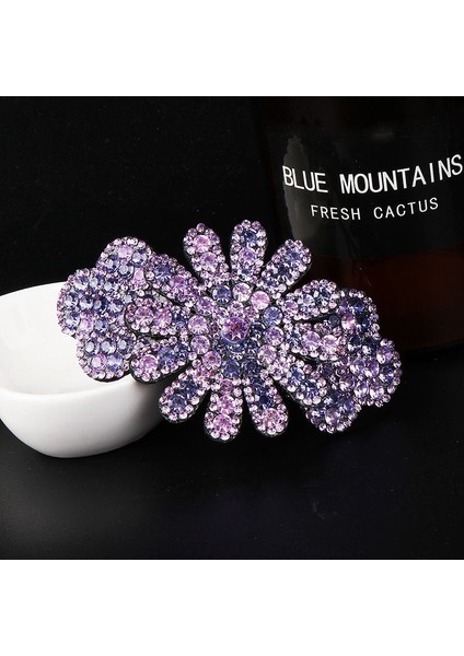 Morumsu Kırmızı Stil Kadın Kristal Taşlı Çiçek Bahar Saç Tokası Klipsi Saç Tokası Saç Aksesuarları (Yurt Dışından) fiyatları