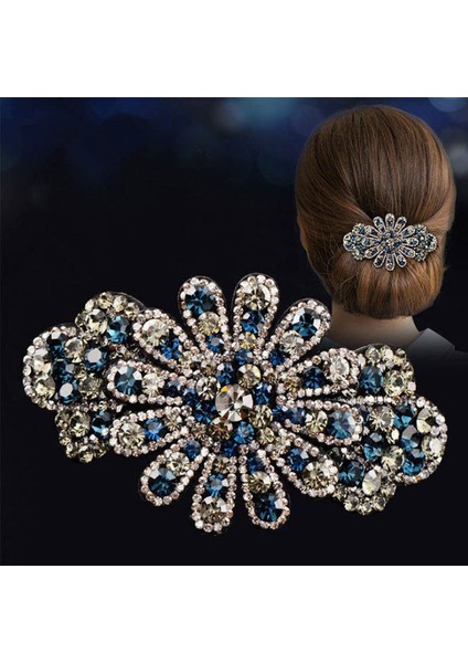 Morumsu Kırmızı Stil Kadın Kristal Taşlı Çiçek Bahar Saç Tokası Klipsi Saç Tokası Saç Aksesuarları (Yurt Dışından) modelleri