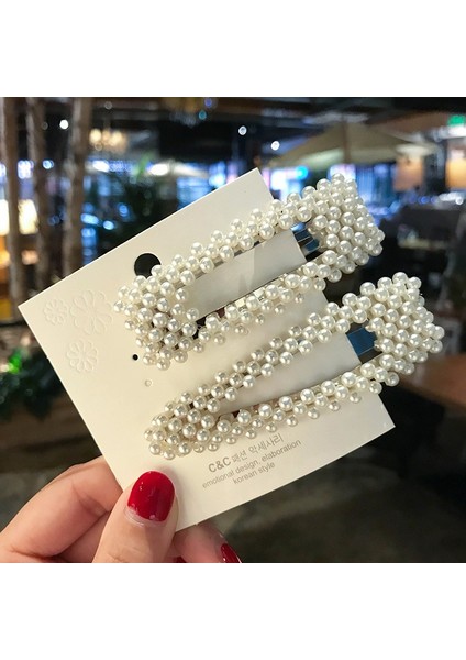 No.4 Boyutu Kadın Kızlar Zarif Tam Boncuklu Geometrik Saç Tokaları Tatlı Saç Aksesuarları - E-Ticaret Mağazası (Yurt Dışından) modelleri