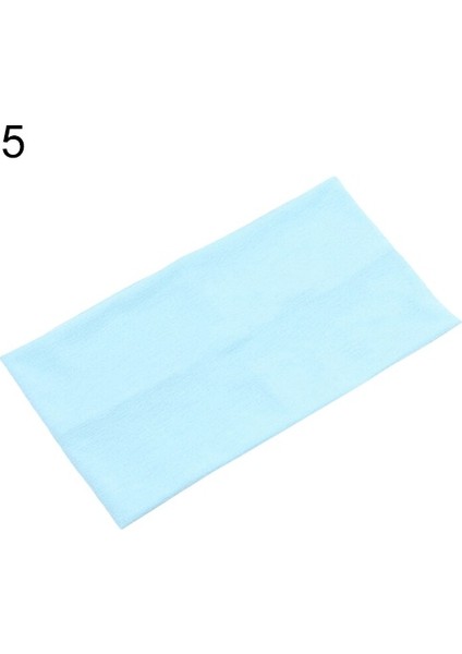 Açık Mavi Stil Bir Şık Bayan Kızlar Şık Saç Bandı Geniş Yoga Bandı Esnek Spor Saç Bandı Turban Moda Aksesuarları (Yurt Dışından)