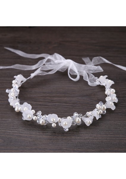 Gelin El Yapımı Kristal Inci Çiçek Taç Saç Aksesuarları Düğün Saç Stili Saç Aksesuarları Saç Kurdele (Yurt Dışından) fiyatları