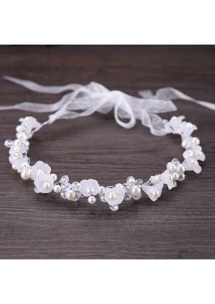 Gelin El Yapımı Kristal Inci Çiçek Taç Saç Aksesuarları Düğün Saç Stili Saç Aksesuarları Saç Kurdele (Yurt Dışından) modelleri