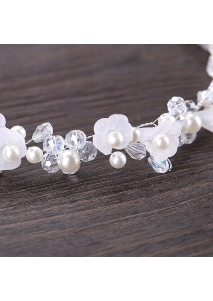 Gelin El Yapımı Kristal Inci Çiçek Taç Saç Aksesuarları Düğün Saç Stili Saç Aksesuarları Saç Kurdele (Yurt Dışından) fırsatları