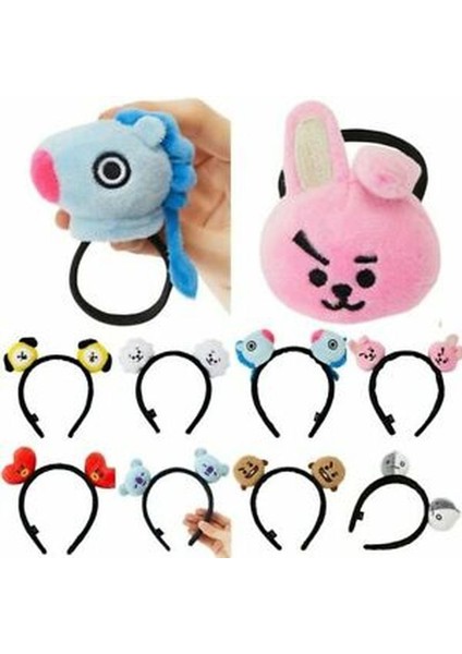 Saç Halkası-Shooky Bts Peluş Kafa Bandı Saç Lastik Bandı Tata Rj Koya Cooky Saç Aksesuarları Takip Edildi (Yurt Dışından)
