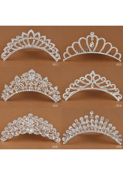 No.4 Boyutu Zarif Düğün Gelin Tacı Taçları Başlık Rhinestone Inci Düğün Saç Aksesuarları Gelin Inci Takı Kadınlar Kızlar Için (Yurt Dışından)