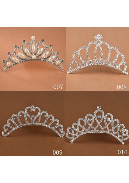 No.4 Boyutu Zarif Düğün Gelin Tacı Taçları Başlık Rhinestone Inci Düğün Saç Aksesuarları Gelin Inci Takı Kadınlar Kızlar Için (Yurt Dışından) modelleri