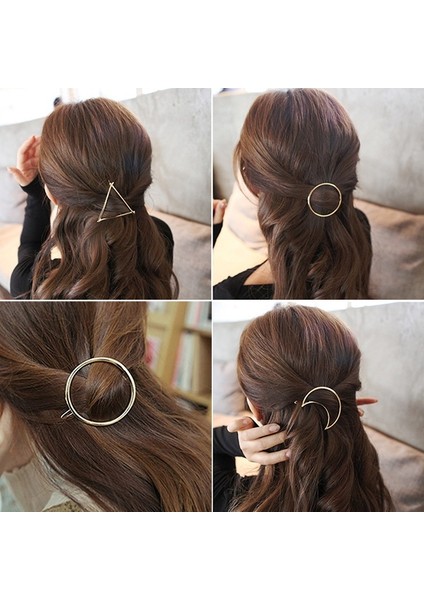 Gümüş Tarzı Ay 1 Adet Geometrik Toka Saç Aksesuarı (Yurt Dışından) fırsatları