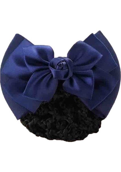 Ilmek Mavi Dört Köşeli Gül Saten Saç Ağı Ağ Kurdele Tokası Saç Tokaları Saç Kapak (Yurt Dışından)