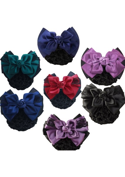 Ilmek Mavi Dört Köşeli Gül Saten Saç Ağı Ağ Kurdele Tokası Saç Tokaları Saç Kapak (Yurt Dışından) fiyatları