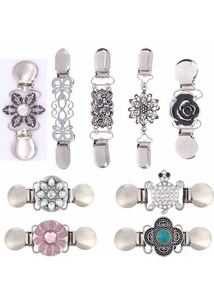 J Kadınlar ve Kızlar Için Yeni Tasarım Vintage Süveter Şal Klipsi Hırka Yaka Klipsi Çiçek Desenleri (Yurt Dışından) fiyatları